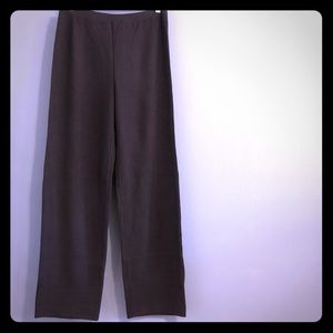Eileen Fisher 100% wool knit dk brown pants